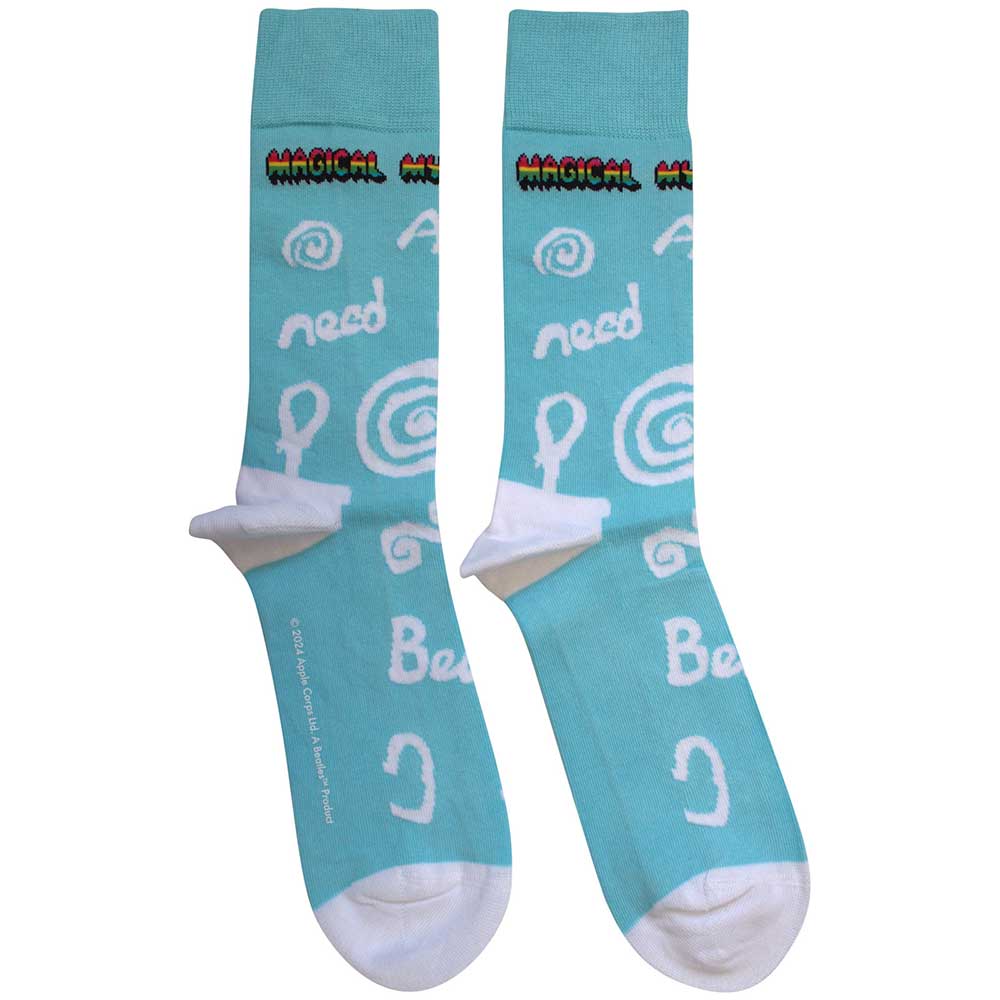 The Beatles Unisex Ankle Socks Magical Mystery Tour All You Need Is Love Blue (UK Size 7-11)