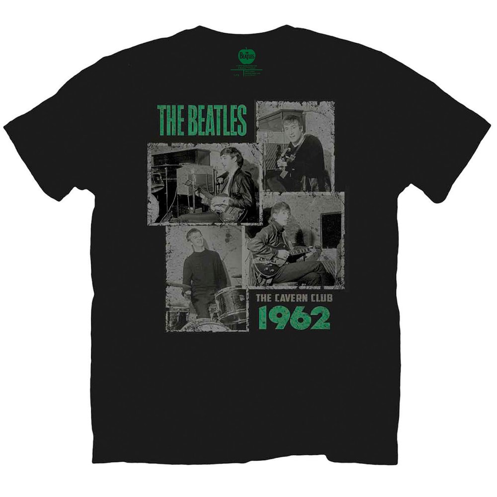 The Beatles Men's T-Shirt Cavern Shots 1962 Black (M)