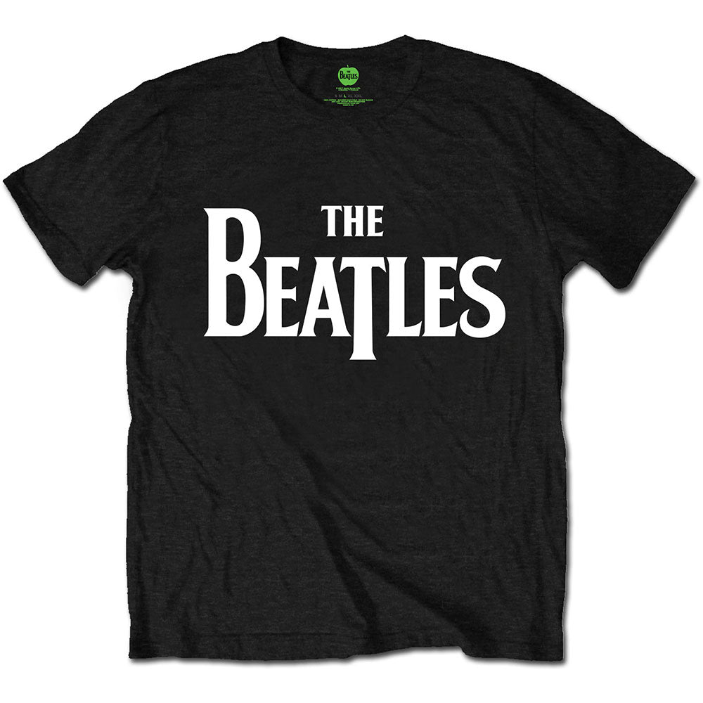 The Beatles Men's T-Shirt Drop T Logo Black (XXXL)