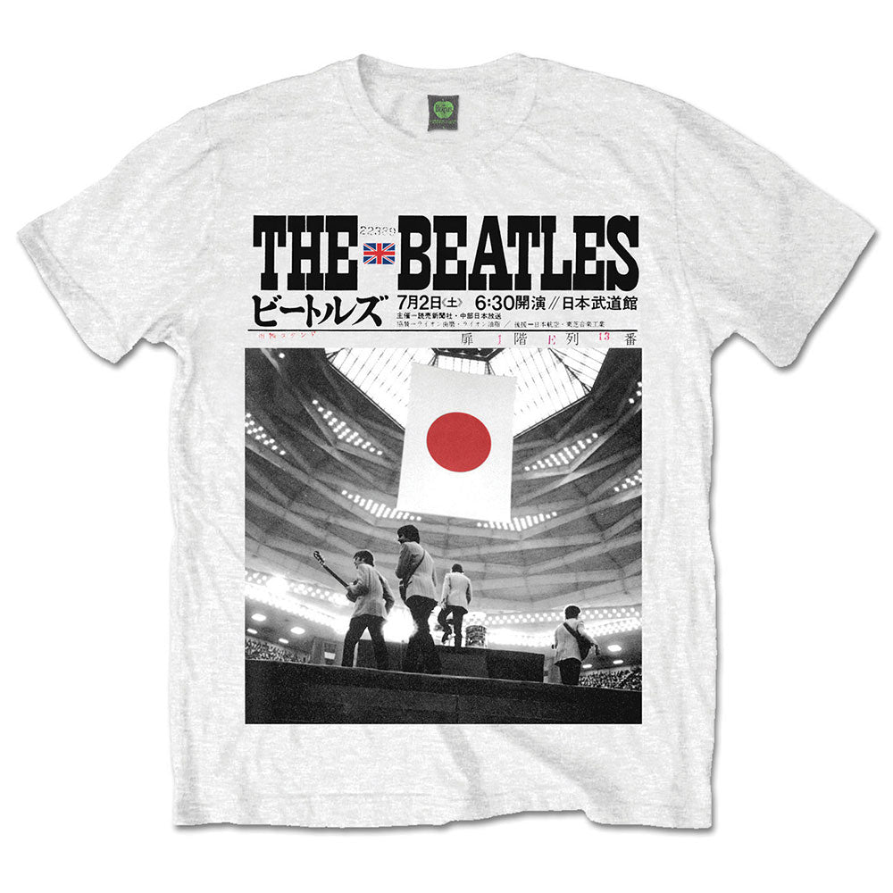 The Beatles Men's Premium T-Shirt Live At the Budokan White (XL)