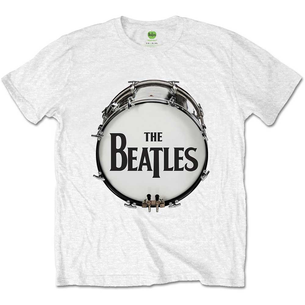 The Beatles Men's T-Shirt Original Drum Skin White (XXL)