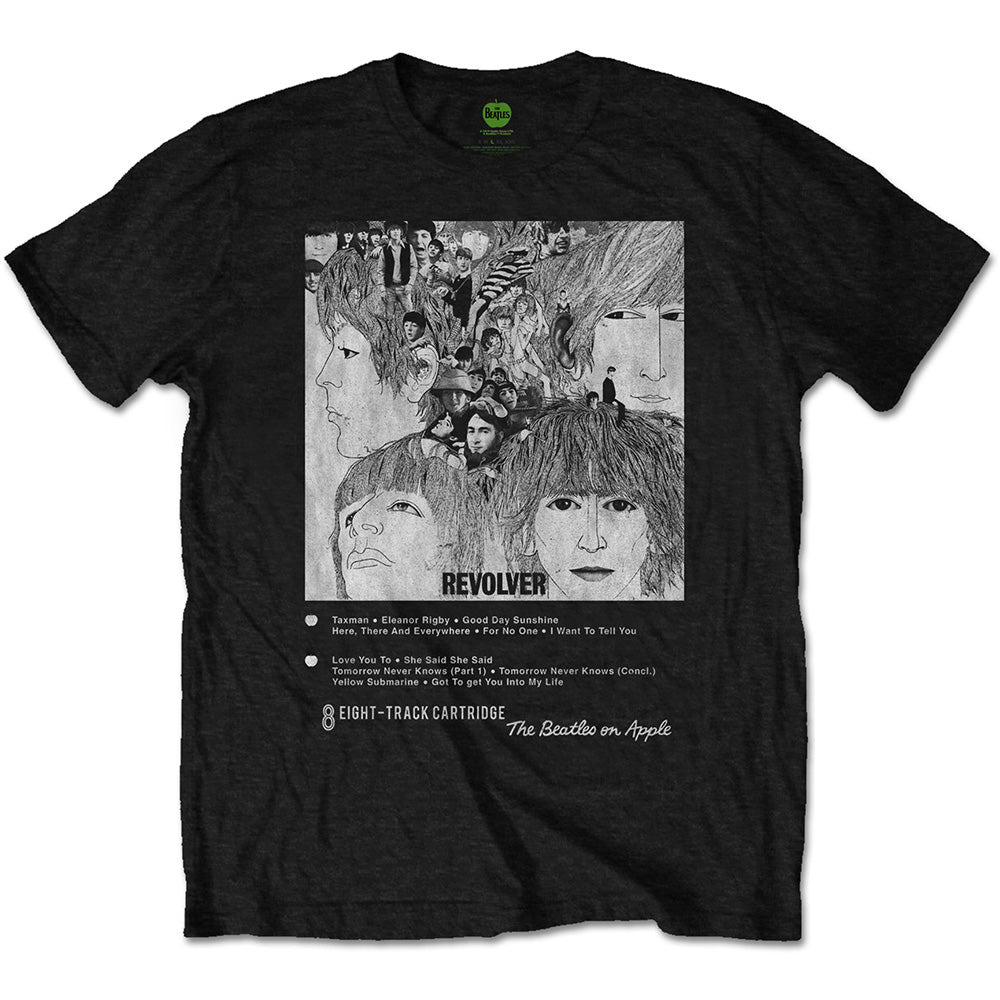 The Beatles Men's T-Shirt Revolver 8 Track Black (XXL)