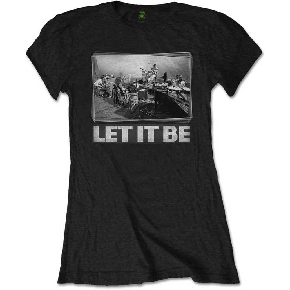 The Beatles Ladies T-Shirt Let It Be Studio Black (M)