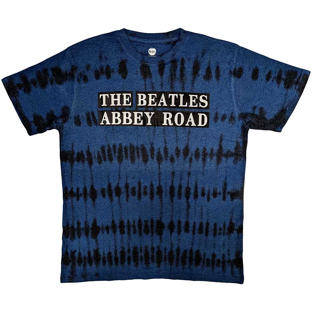 The Beatles Unisex T-Shirt Abbey Road Sign (Dip-Dye) Black (L)