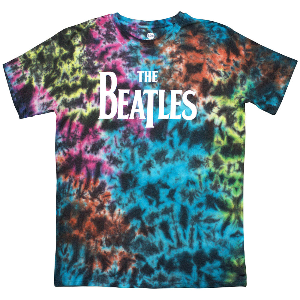The Beatles Unisex T-Shirt Drop T Logo (Dip-Dye) Grey (XL)