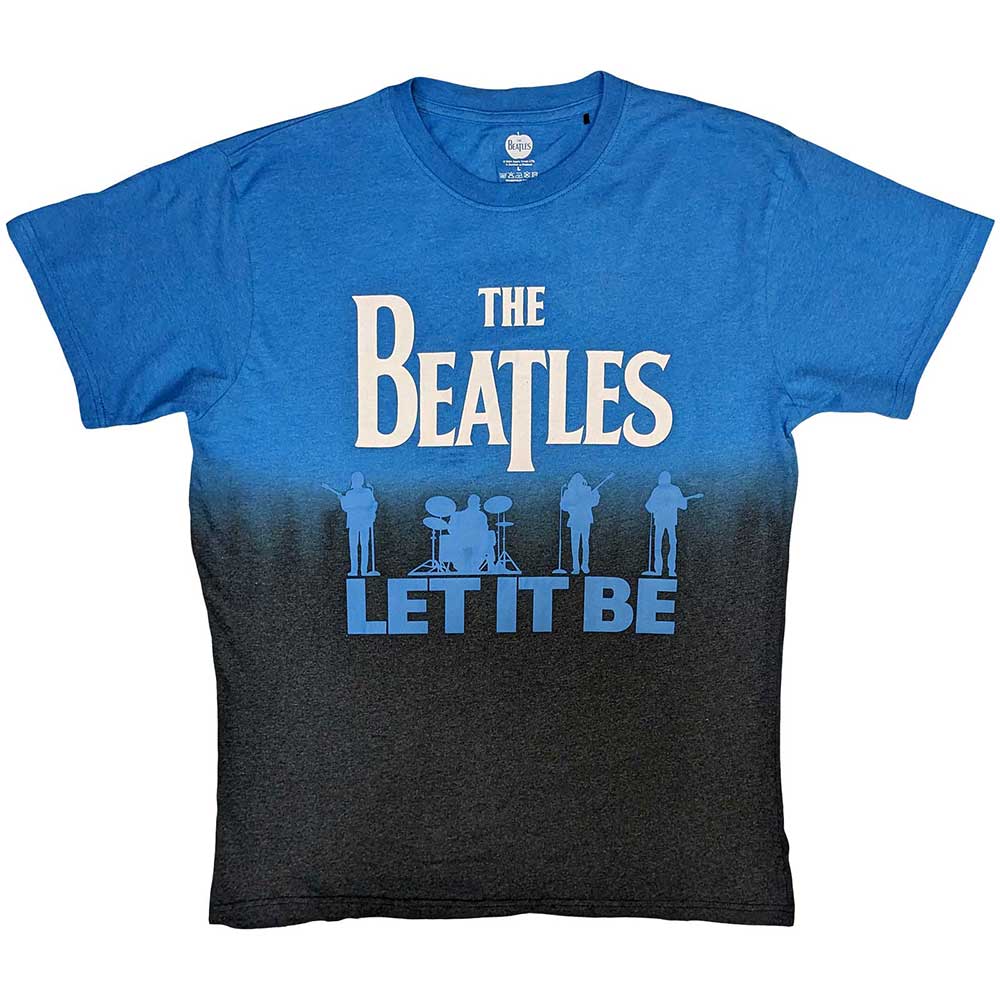 The Beatles Unisex T-Shirt Let It Be Split (Dip-Dye) Blue (XXL)