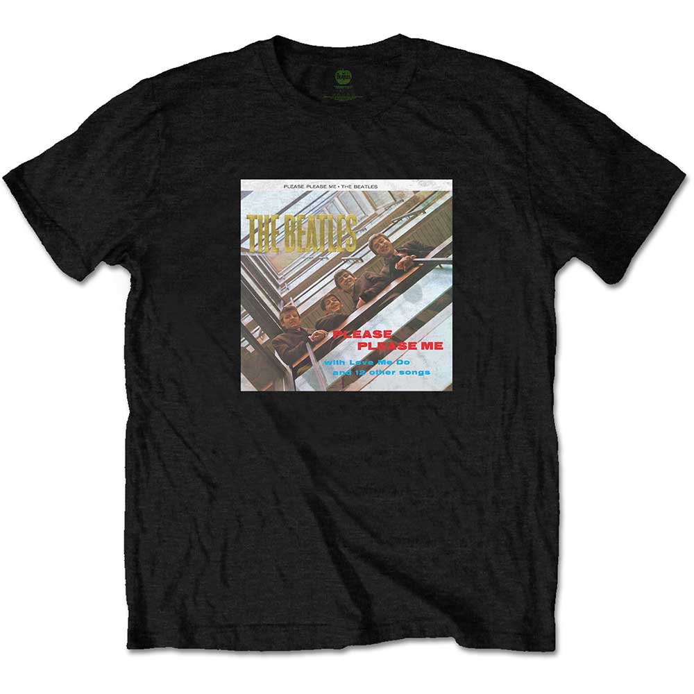 The Beatles Unisex T-Shirt Please Please Me Gold (Foiled) Black (M)