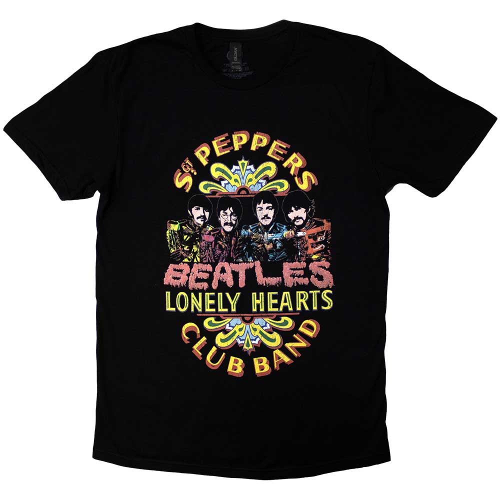 The Beatles Unisex T-Shirt Sgt Pepper 2 Black (M)