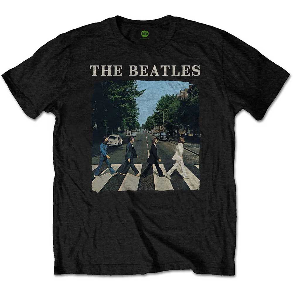 The Beatles Kids T-Shirt Abbey Road & Logo Black (11-12yrs)