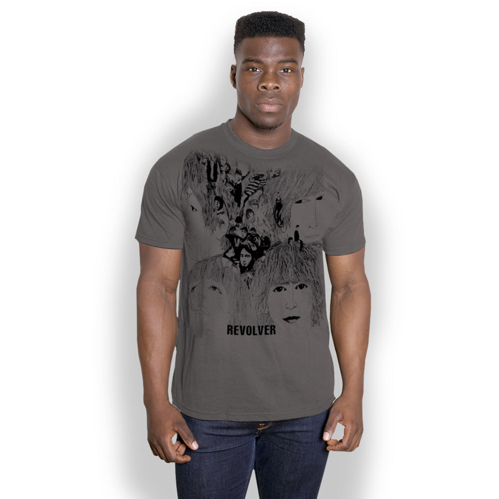 The Beatles Men's Premium T-Shirt Revolver Charcoal Grey (M)