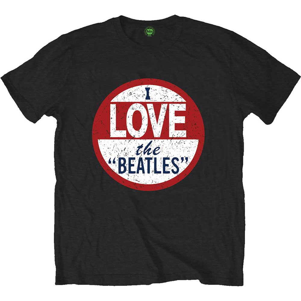 The Beatles Men's T-Shirt I love The Beatles Black (M)