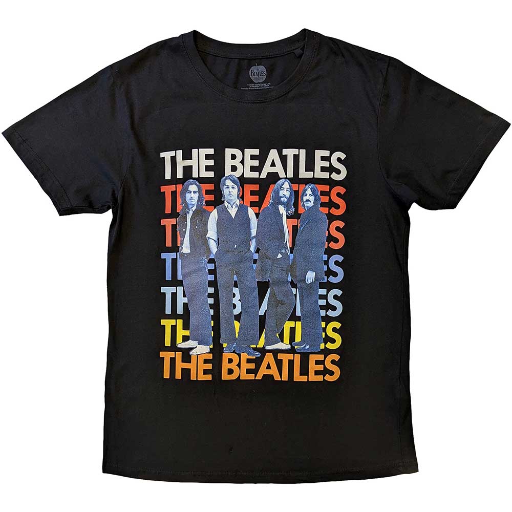 The Beatles Unisex T-Shirt Iconic Multicolour Black (XL)