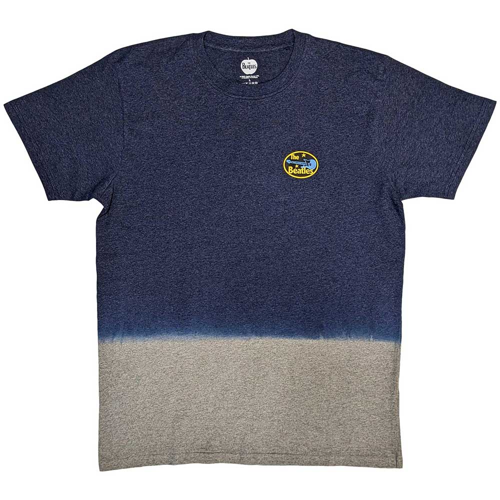 The Beatles Unisex T-Shirt Oval Logo (Wash Collection) Blue (XXL)
