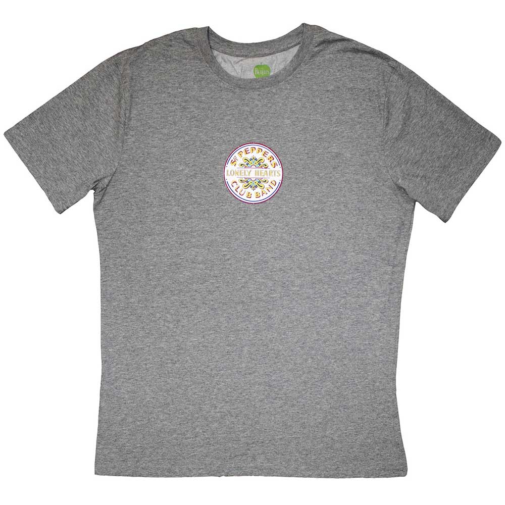 The Beatles Unisex T-Shirt Mini Sgt Pepper Drum Grey (M)