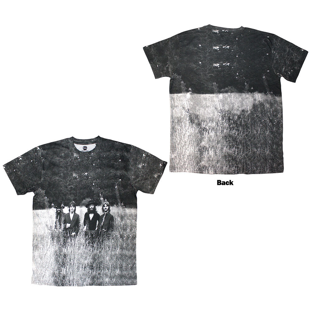 The Beatles Unisex T-Shirt Tittenhurst Park Field (All Over Print) White (S)