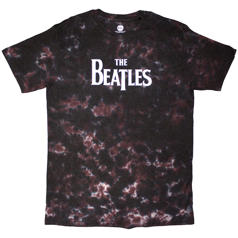 The Beatles Unisex T-Shirt Drop T Logo (Wash Collection) Brown (XL)