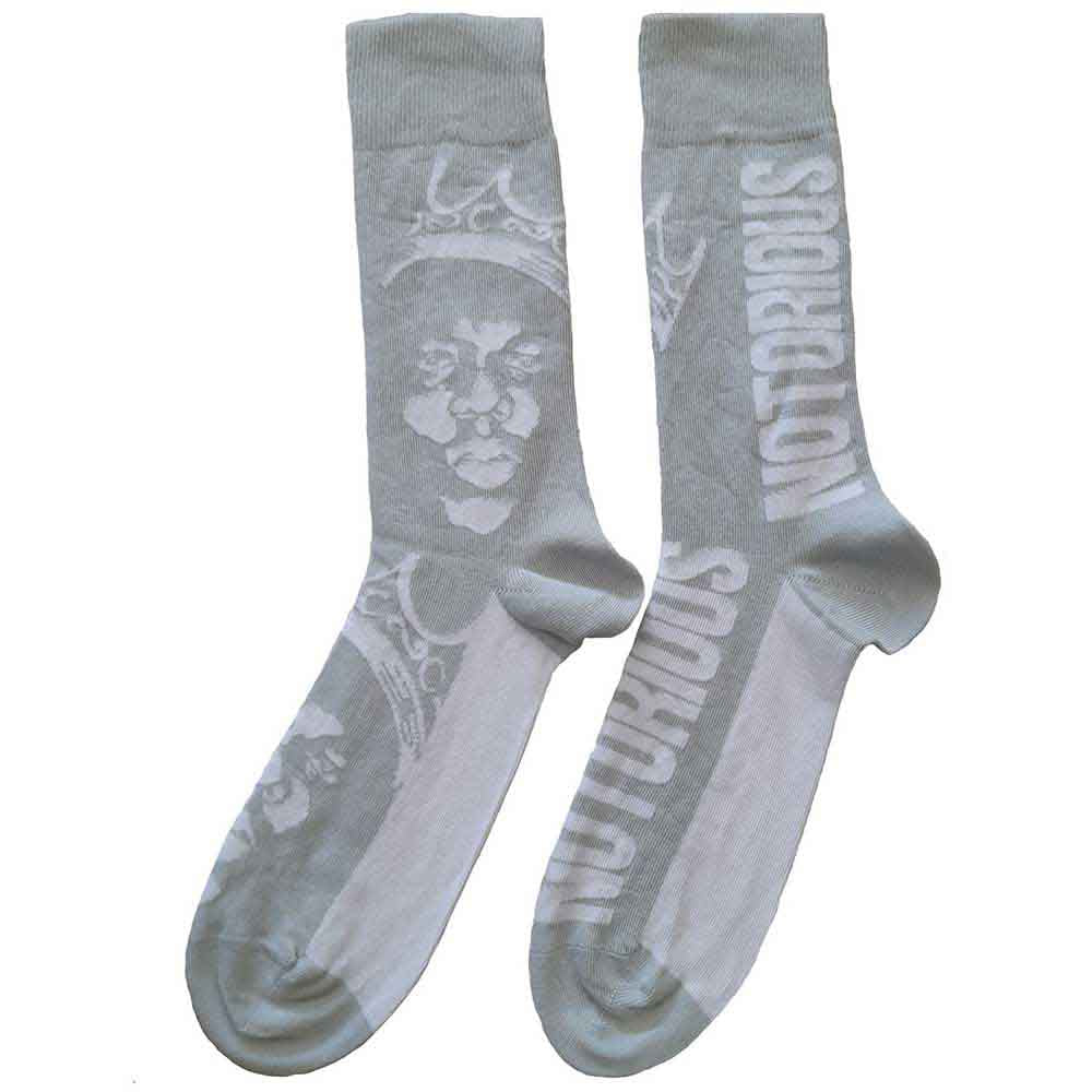 Biggie Smalls Unisex Ankle Socks Crown Monochrome Grey/White (UK Size 7-11)