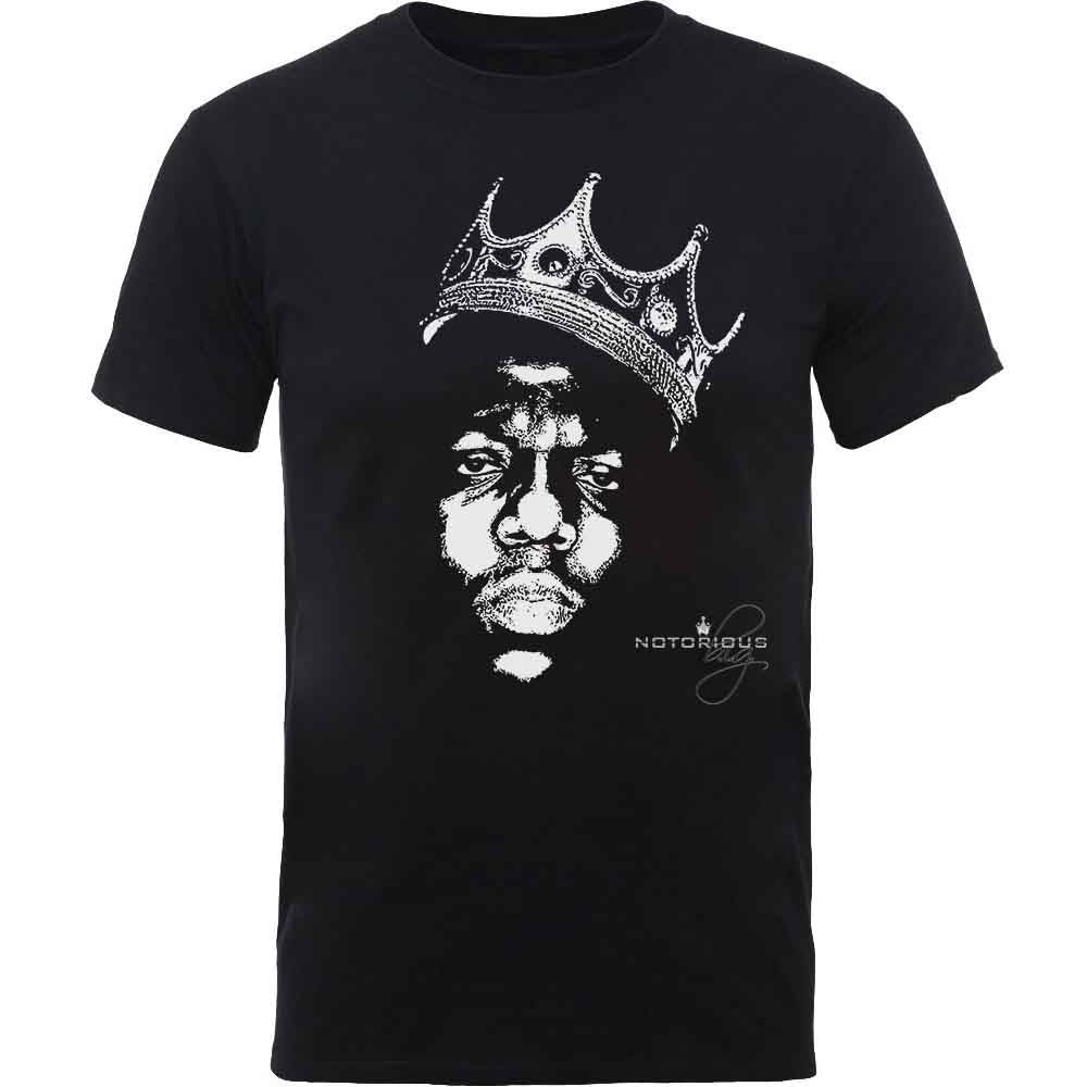 Biggie Smalls Unisex T-Shirt Crown Face Black (L)