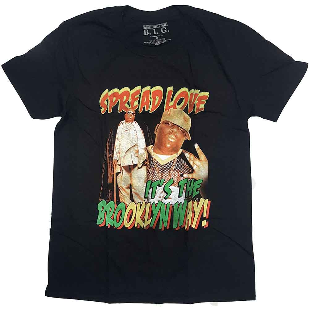 Biggie Smalls Unisex T-Shirt Spread The Love Black (XXL)