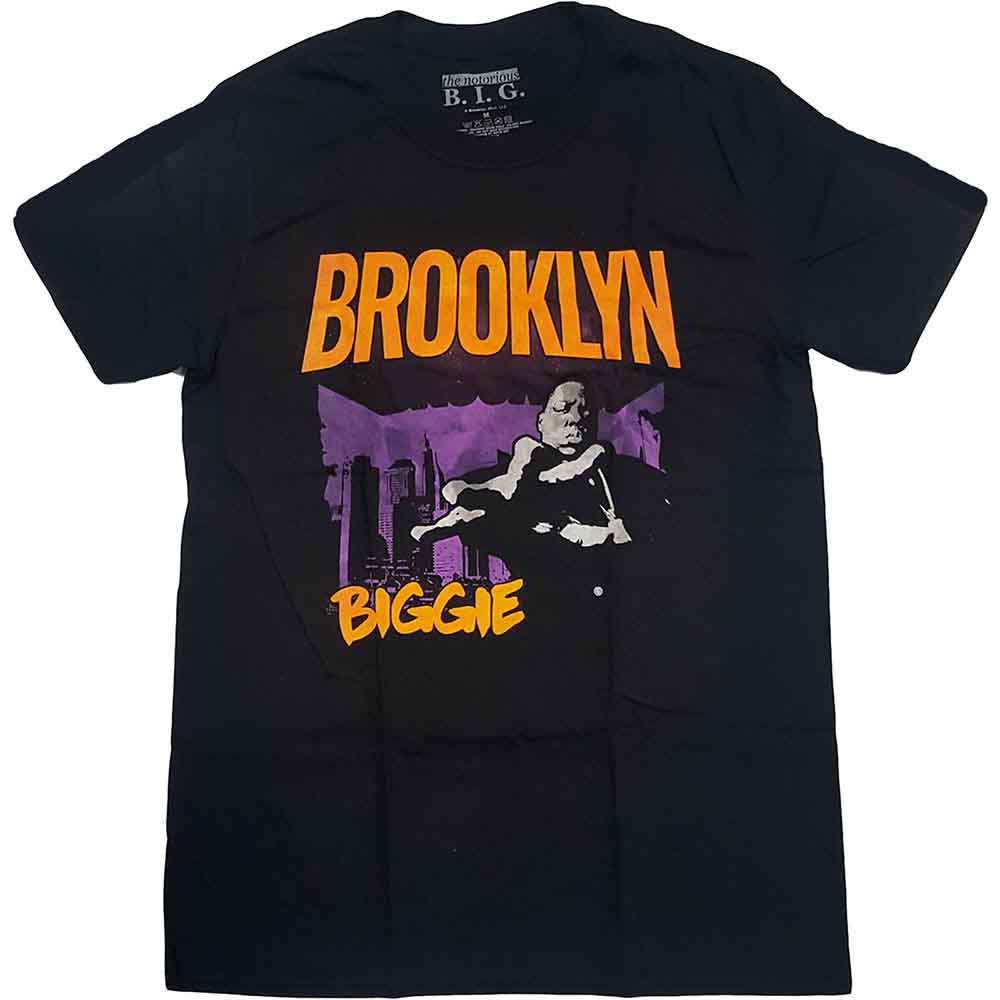 Biggie Smalls Unisex T-Shirt Brooklyn Orange Black (XL)