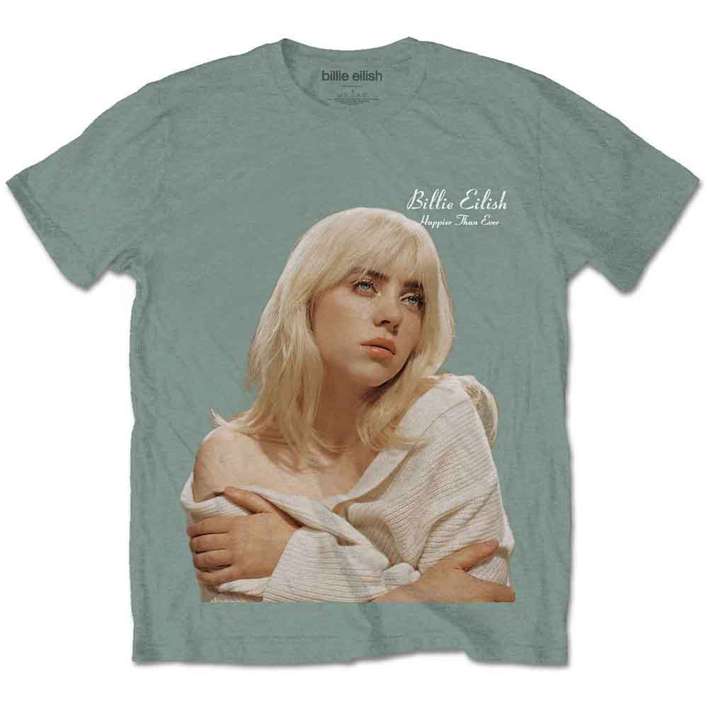 Billie Eilish Unisex T-Shirt Happier Than Ever Green (XXL)
