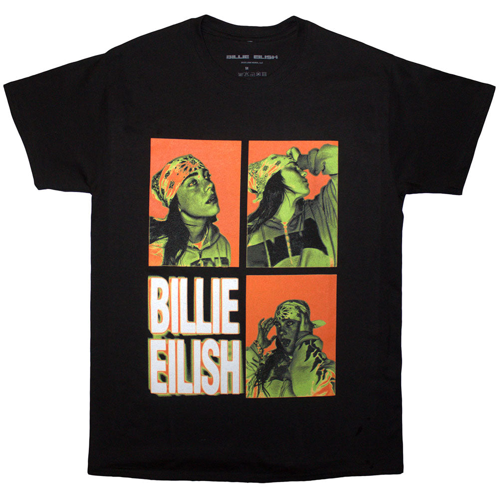 Billie Eilish Unisex T-Shirt 3 Photo Logo Black (M) – Simply4Deals