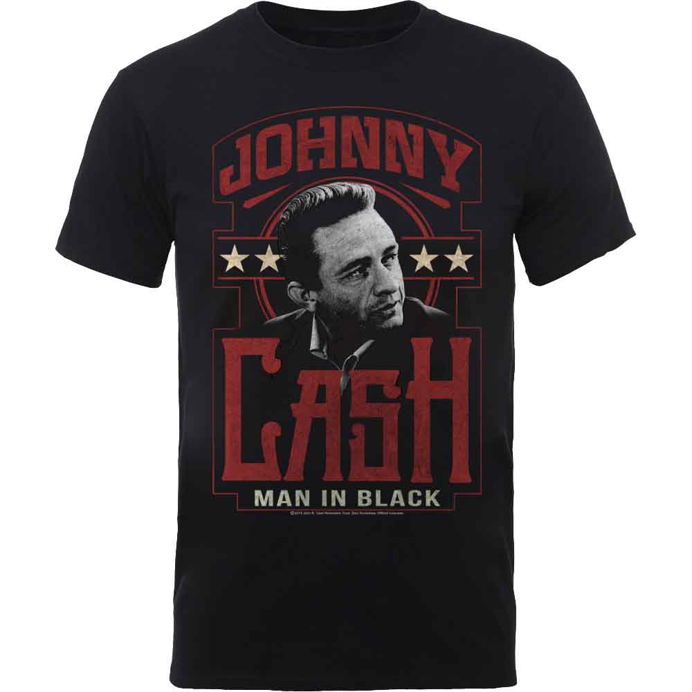Johnny Cash Men's T-Shirt Man In Black (XL)