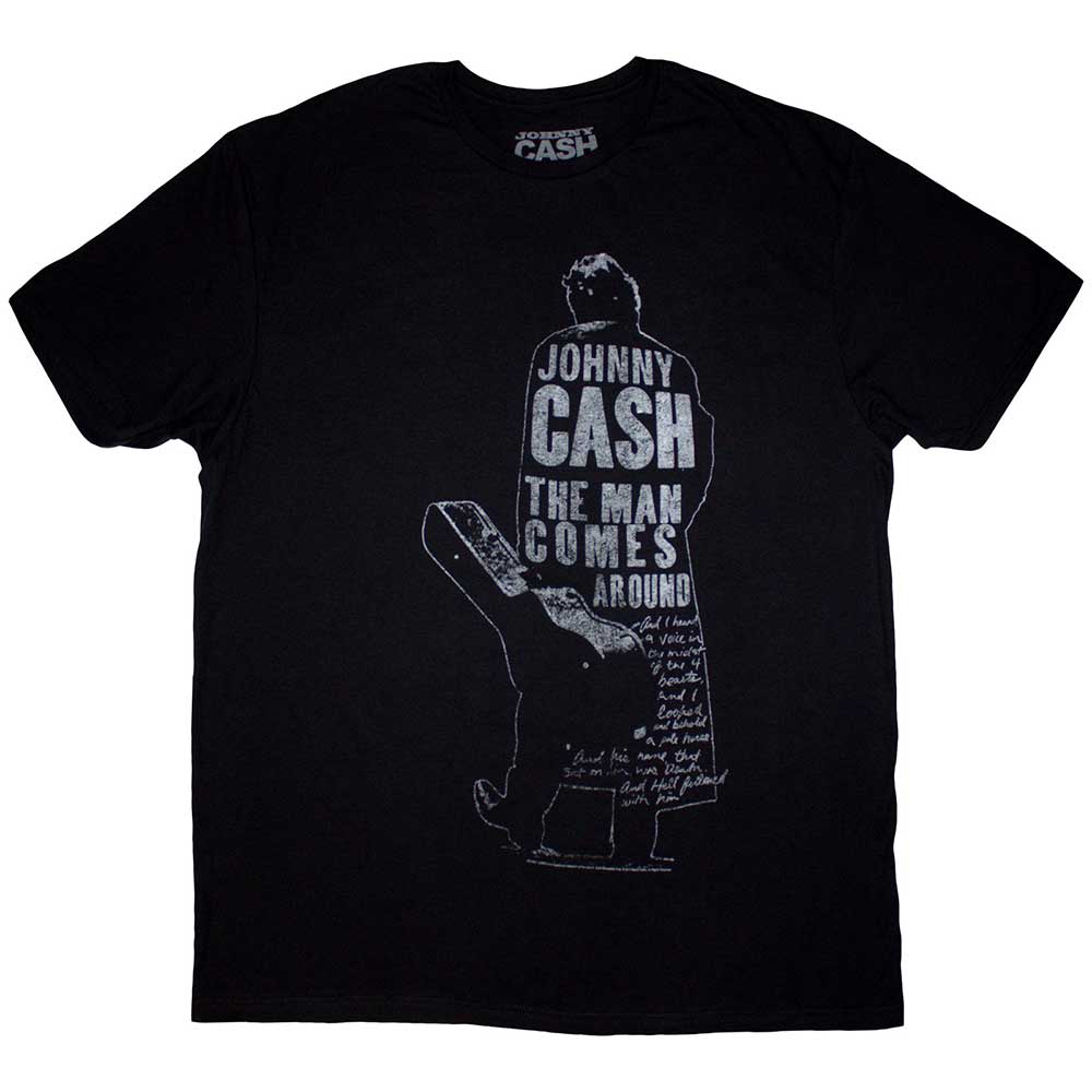 Johnny Cash Men's T-Shirt Man Comes Around Black (L)