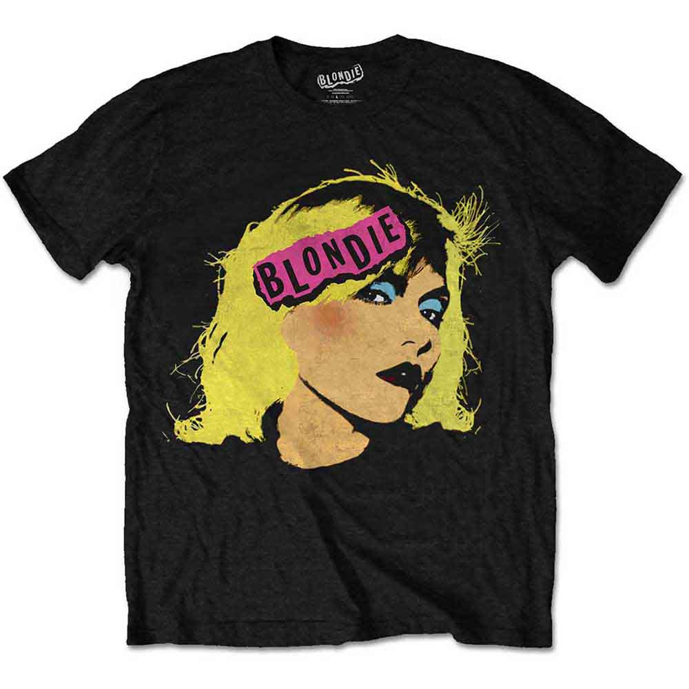 Blondie Men's T-Shirt Punk Logo Black (L)