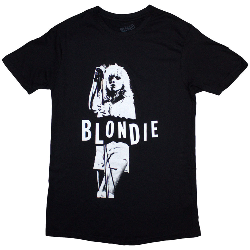 Blondie Ladies T-Shirt Mic. Stand Black (S)