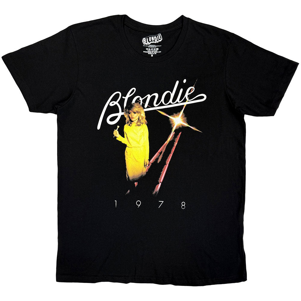 Blondie Unisex T-Shirt Yellow Dress 1978 Black (M)