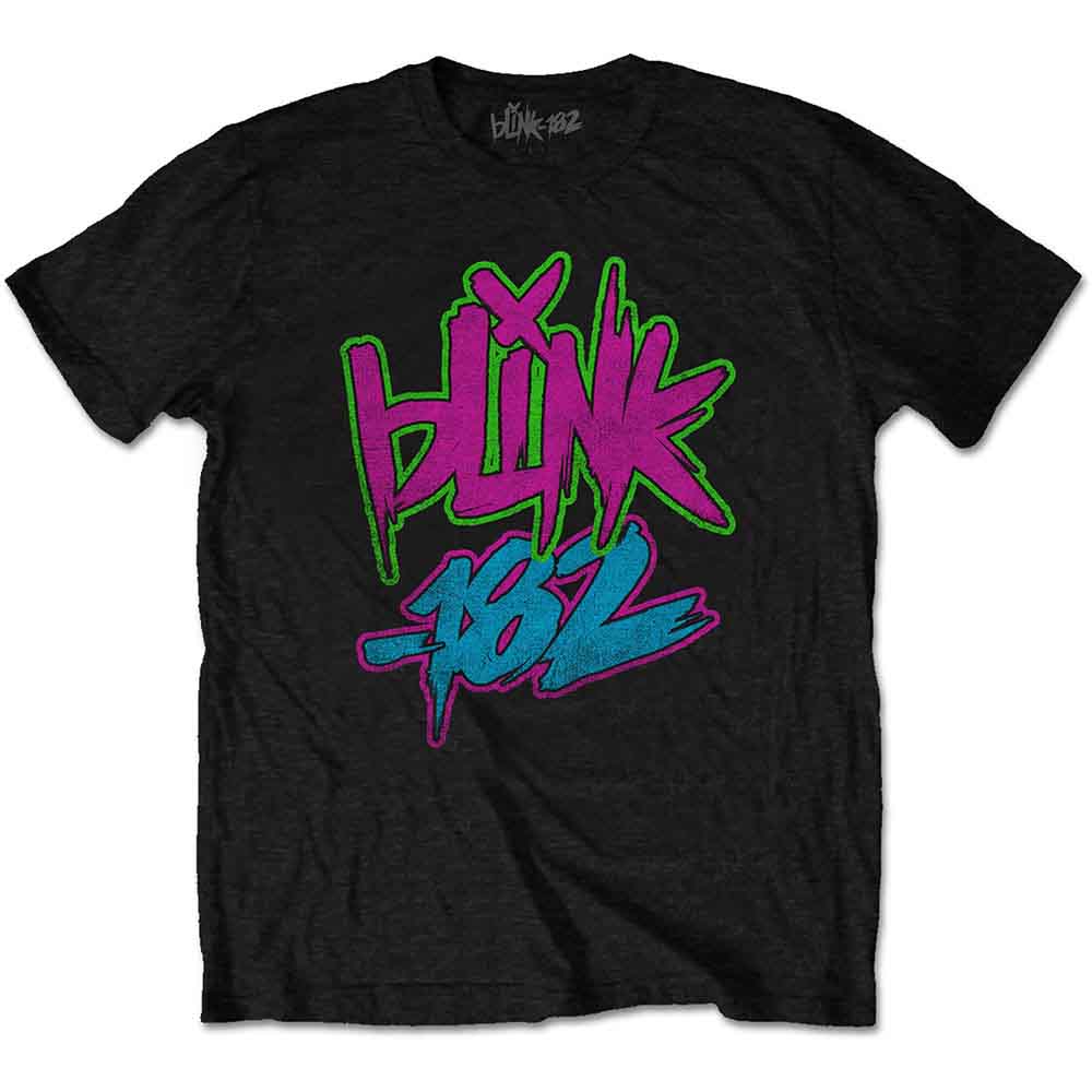 Blink-182 Unisex T-Shirt Neon Logo Black (S)