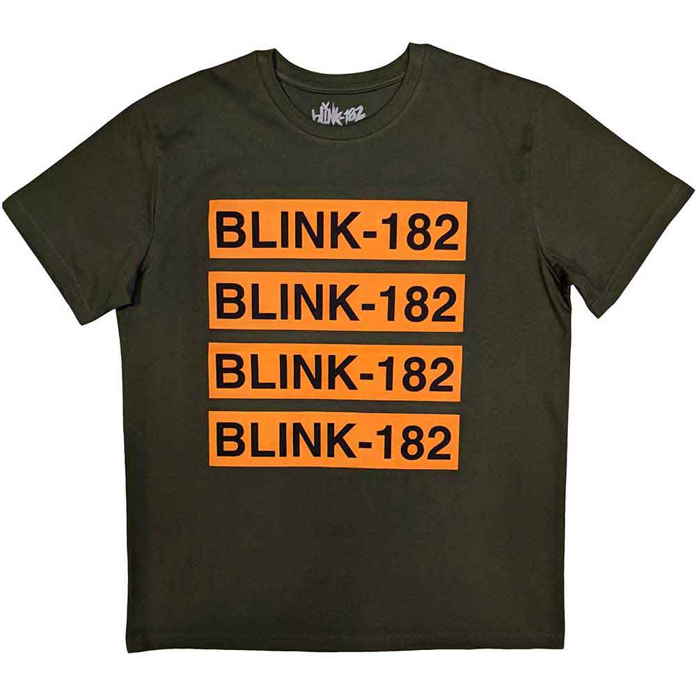 Blink-182 Unisex T-Shirt Log Repeat Green (XXL)