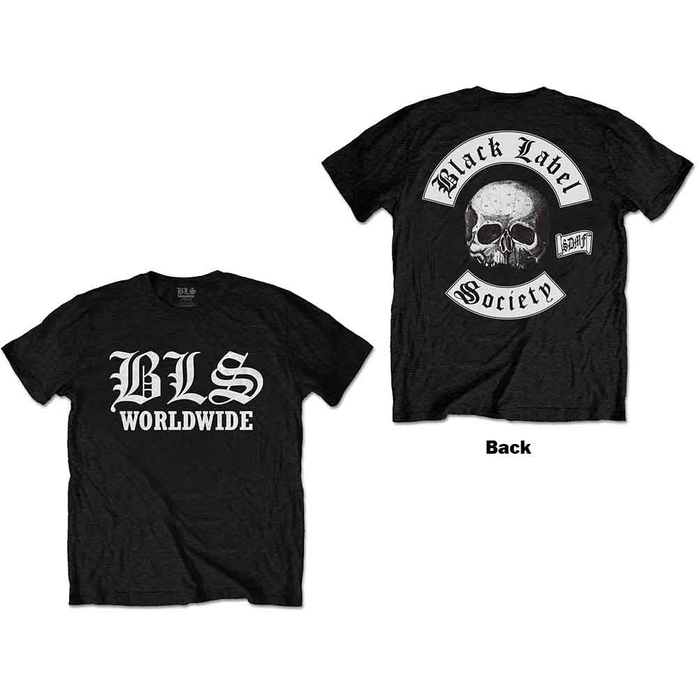 Black Label Society Unisex T-Shirt Worldwide (Back Print) Black (M)