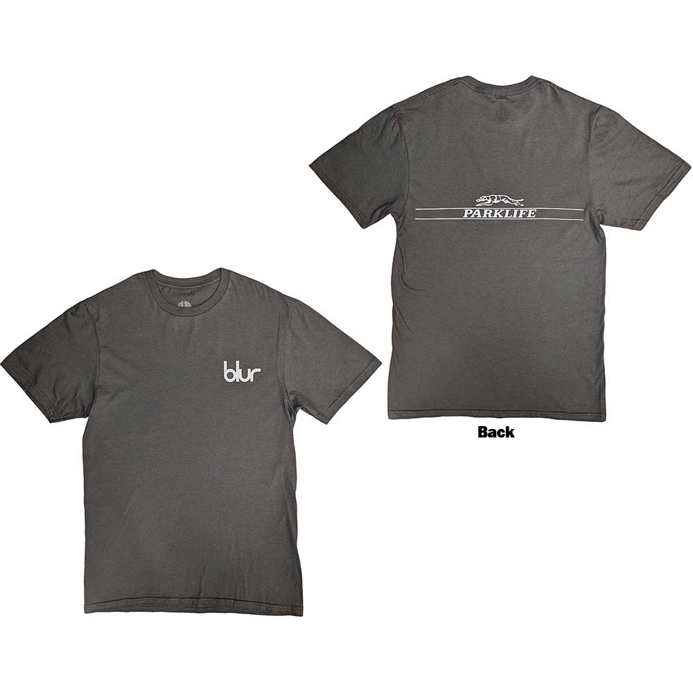 Blur Unisex T-Shirt Pocket Blur/Parklife (Back Print) Grey (XXL)