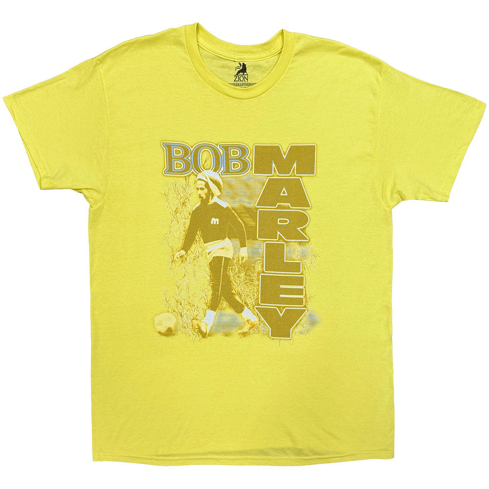 Bob Marley Unisex T-Shirt Football Yellow (M)