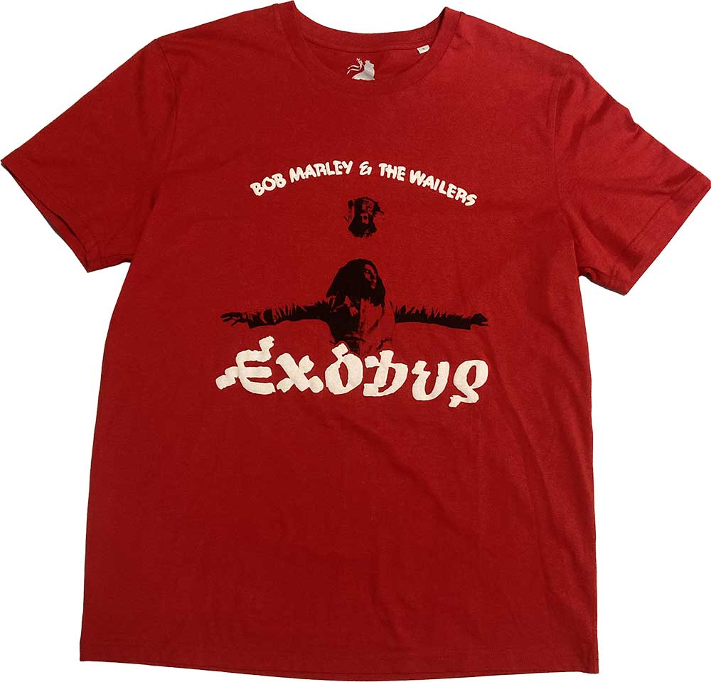 Bob Marley Unisex T-Shirt Exodus Arms Outstretched (Hi-Build) Red (M)