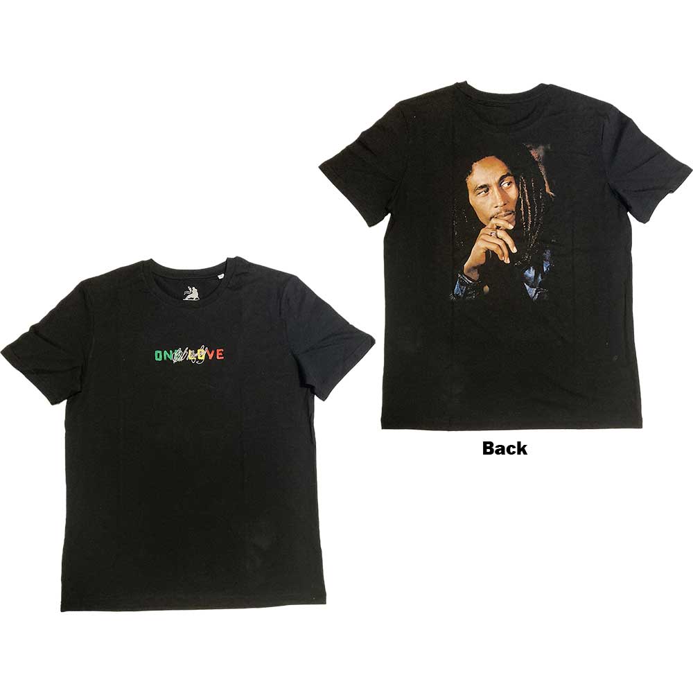 Bob Marley Unisex T-Shirt One Love Portrait (Back Print) Black (XXL)