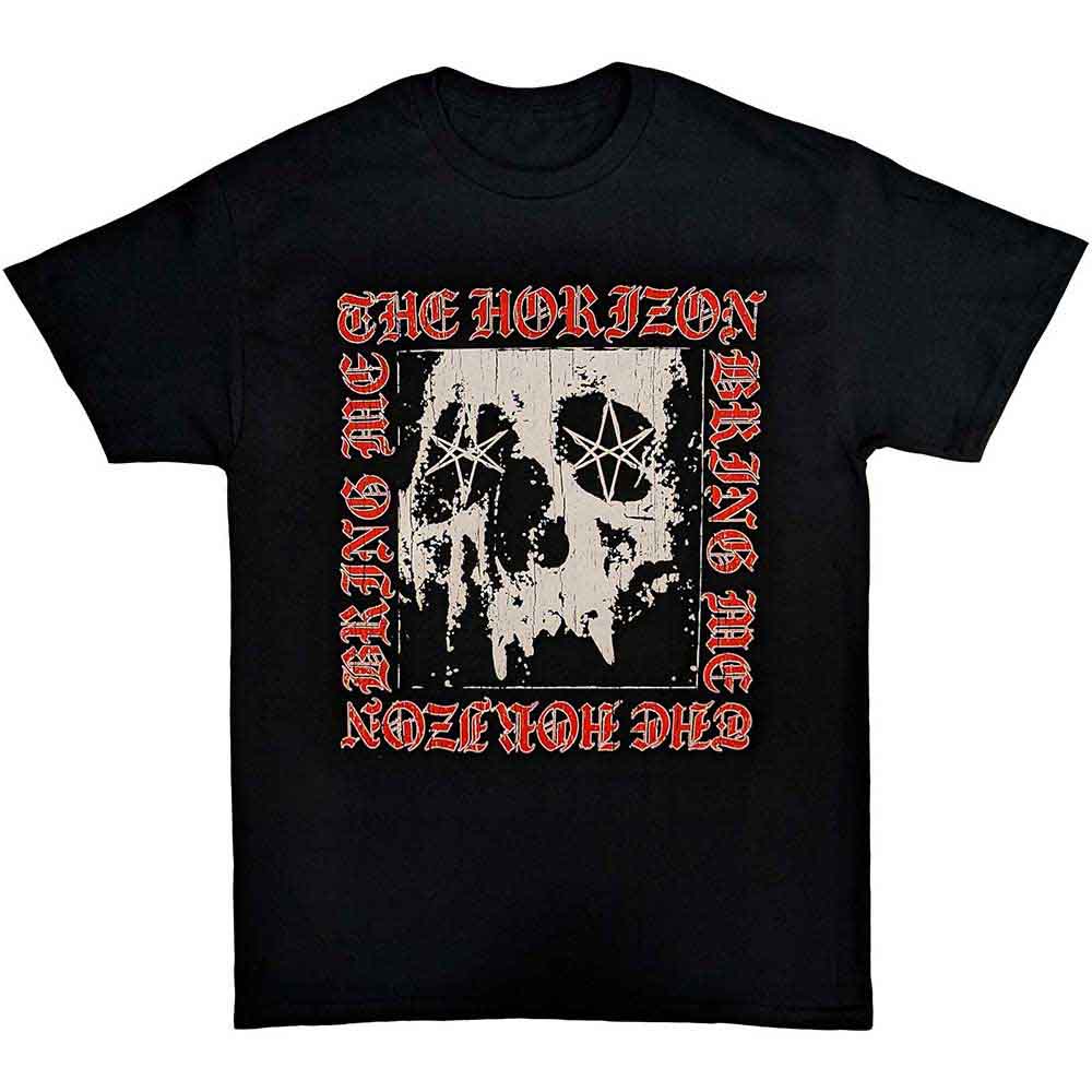 Bring Me The Horizon Unisex T-Shirt Metal Logo Skull Black (M)
