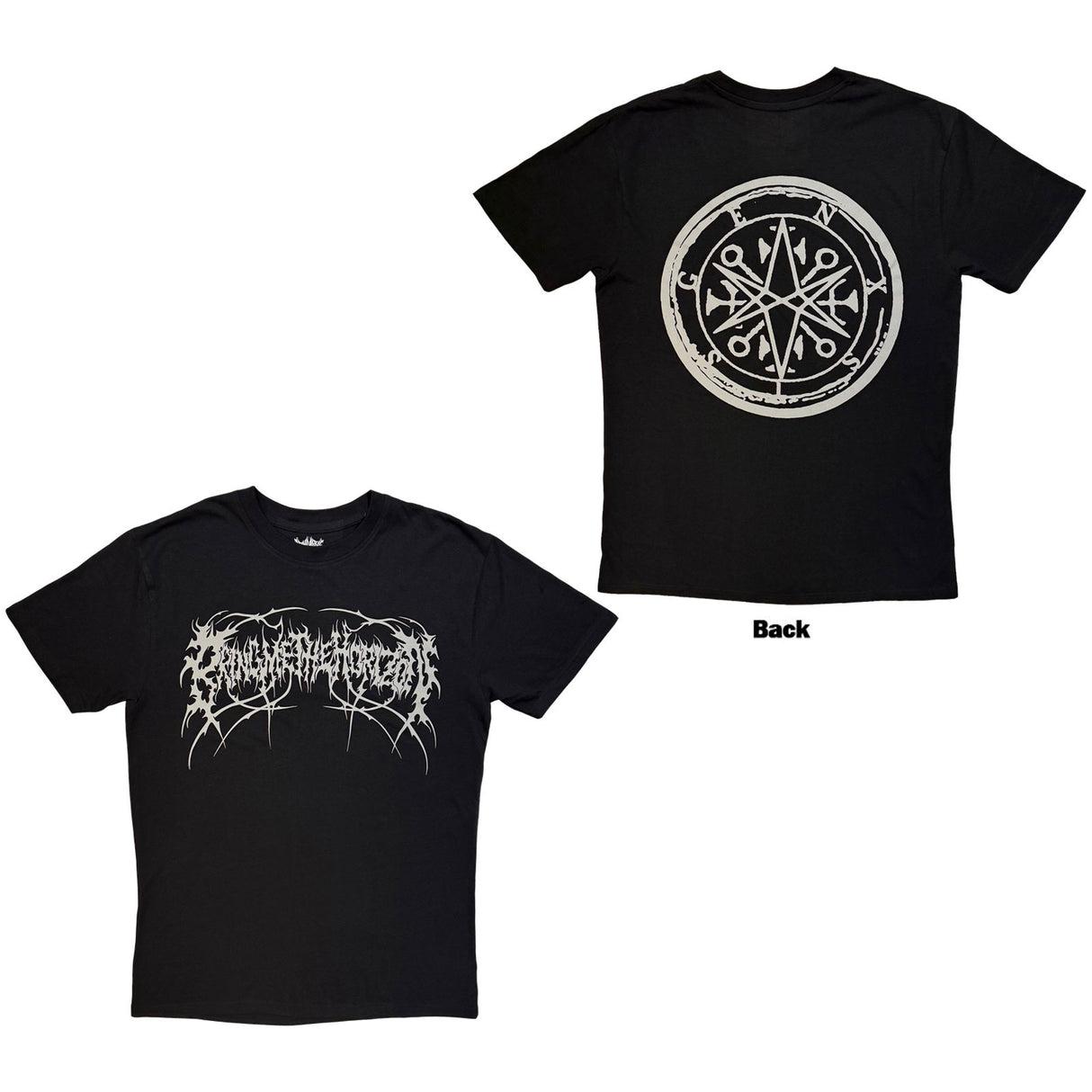 Bring Me The Horizon Unisex T-Shirt Metal Logo Genxsis (Back Print) Black (XXL)