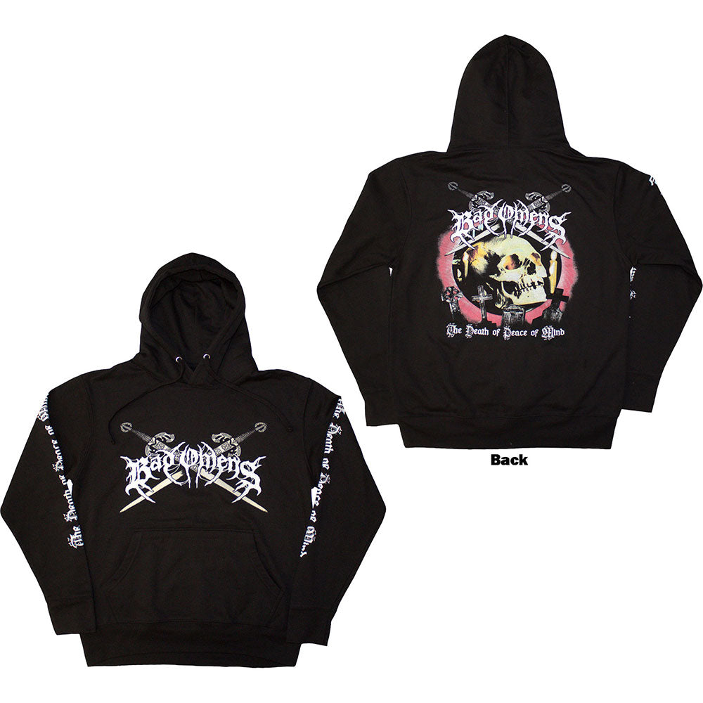 Bad Omens Unisex Pullover Hoodie Skull and Candles (Back Print) Black (L)