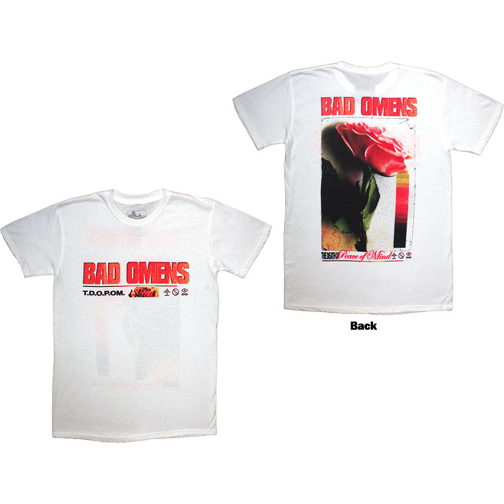 Bad Omens Unisex T-Shirt Flower (Back Print) White (L)