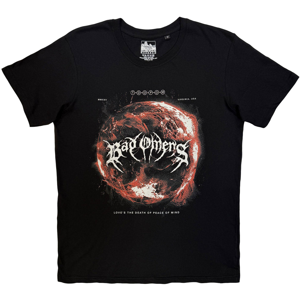 Bad Omens Unisex T-Shirt Dark Planet Black (XL)
