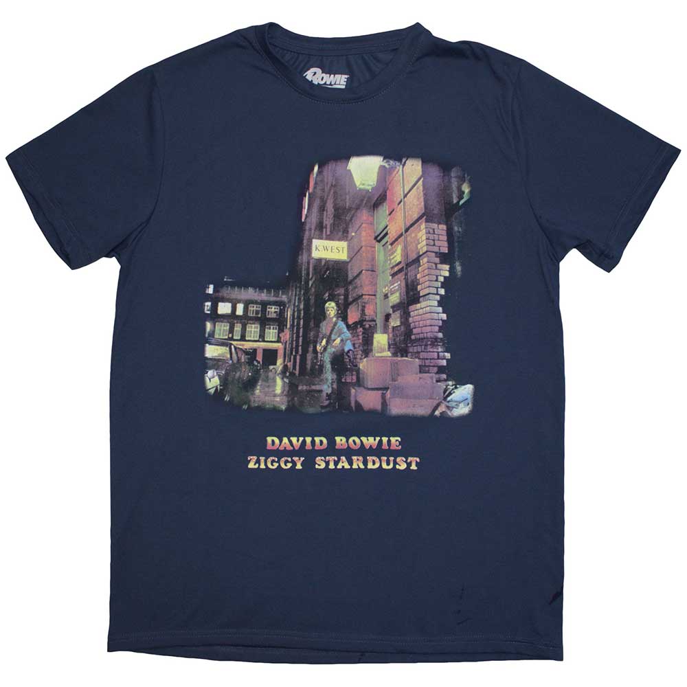 David Bowie Unisex T-Shirt Ziggy Stardust Blue (S)