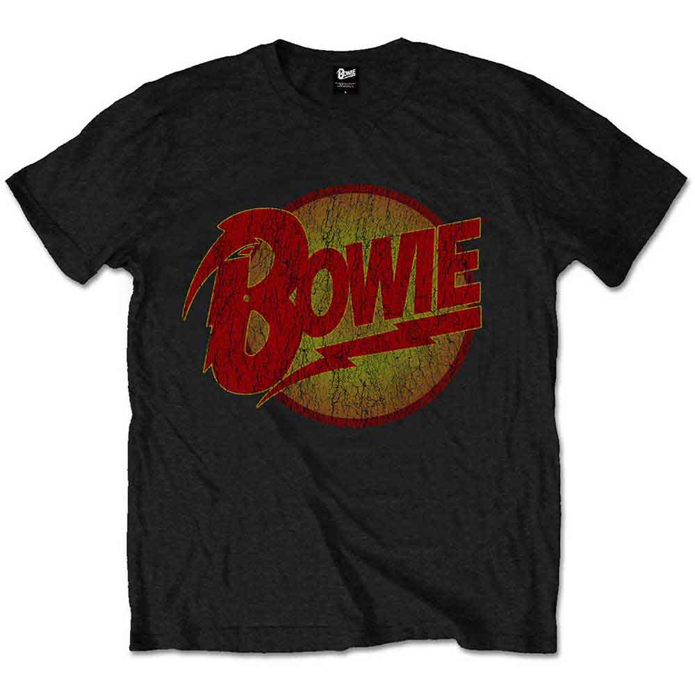 David Bowie Kid's T-Shirt Vintage Diamond Dogs Logo Black  (13-14yrs)