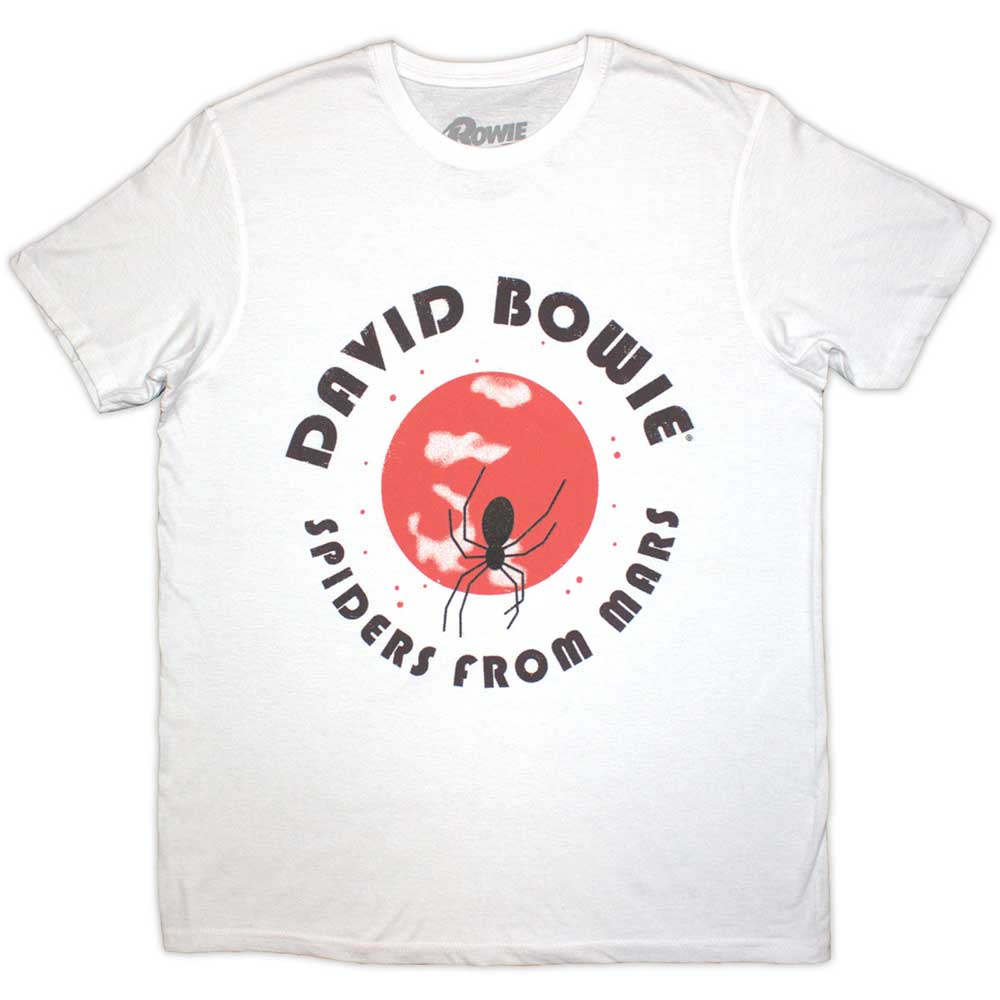David Bowie Unisex T-Shirt Spiders From Mars White (M)