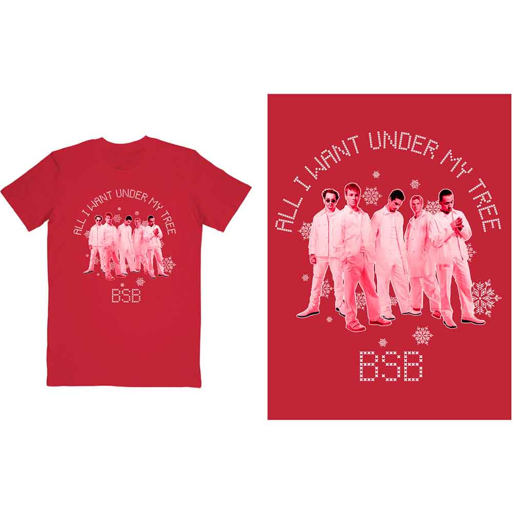 Backstreet Boys Unisex T-Shirt All I Want Xmas Red (S)