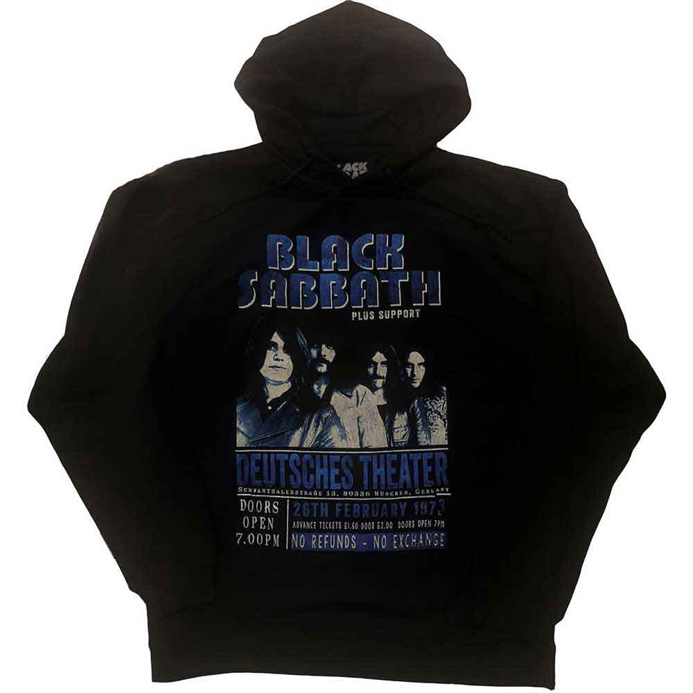 Black Sabbath Unisex Pullover Hoodie Deutsches '73 (Eco-Friendly) Black (M)