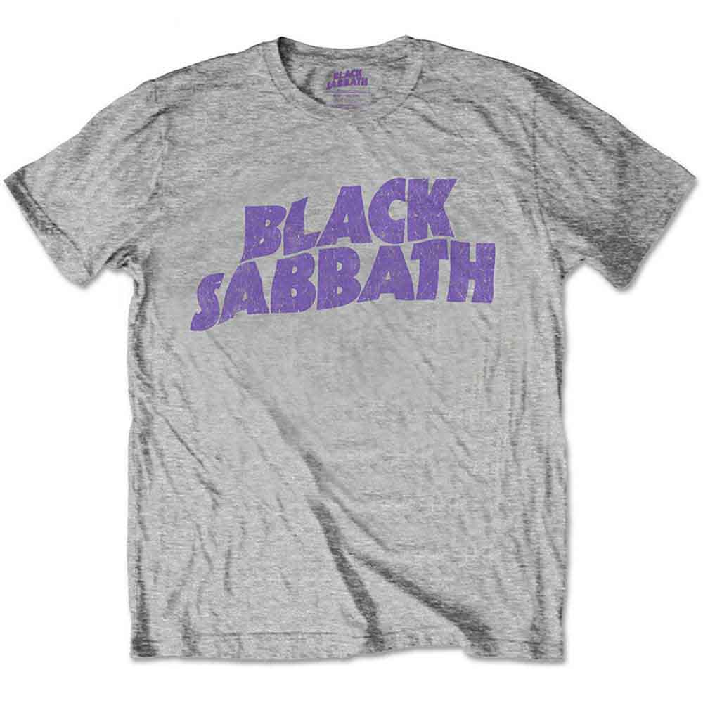 Black Sabbath Kids T-Shirt Wavy Logo Heather Grey (9-10yrs)