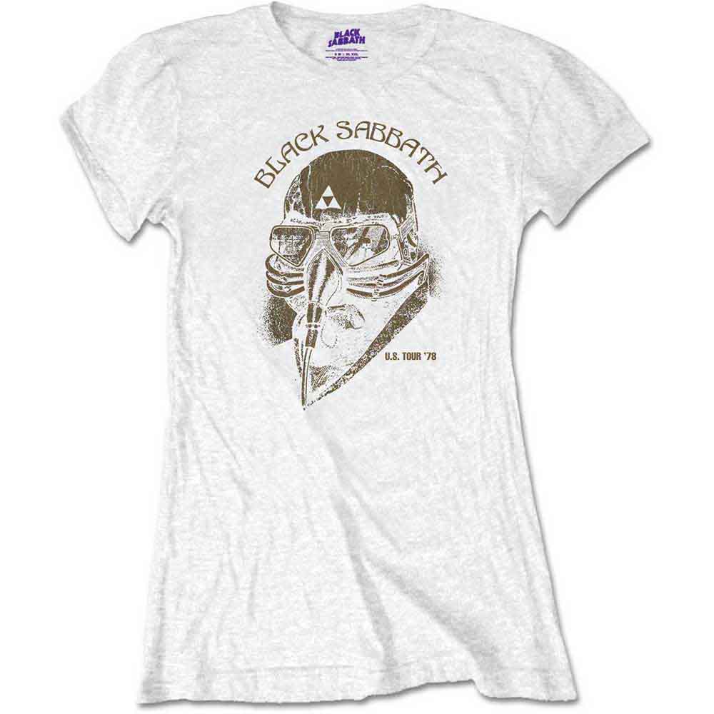 Black Sabbath Ladies T-Shirt US Tour 1978 Retail Pack Black (M)